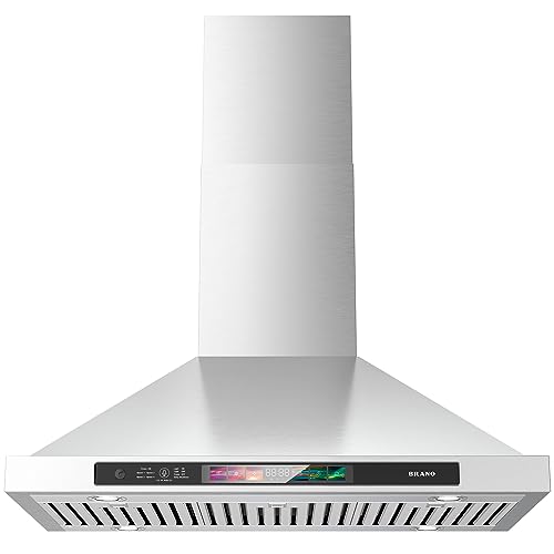 BRANO 36-inch Wall Mount Range Hood 900 CFM with Voice/Gesture/Touch