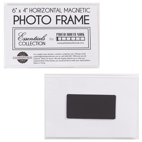 Photo Booth Nook 6" X 4" Acrylic Magnetic Photo Frame, Sign Holder Horizontal/Landscape Orientation (12 Pack) #TOP7