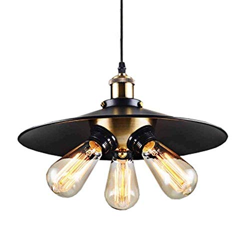 Suspension LED rétro fer forgé pour table à manger et salon chaleureux