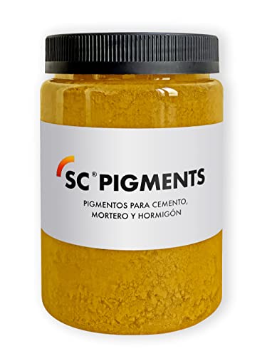 SC Pigments® Pigmentos colorantes para teñir cemento, mortero, hormigón, yeso, cal. (Ocre Albero) Peso: 500 gr