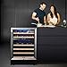 Sotola 24 inch 46 Bottle Wine Cooler Cabinet Beverage Fridge Small Wine Cellar Soda Beer Counter Top Bar Quiet Operation Compressor Freestanding Clear Glass Door for Office