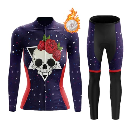 Maillot velo femme hiver thermique pour rouler au chaud sur route et VTT