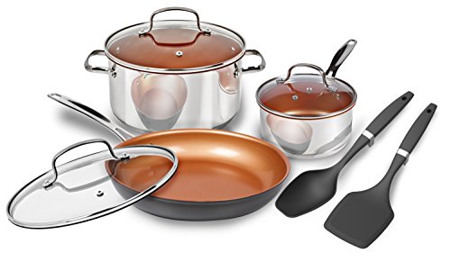 NuWave 8 Piece Duralon Healthy Ceramic Non-Stick Cookware Set