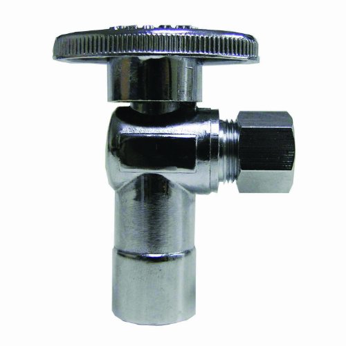 Watts LFPBQT-310 Quarter Turn Angle Valve, 1/2-Inch SWT by 3/8-Inch COMP