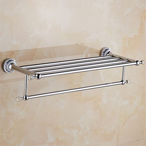 Porte-serviettes pour salle de bain rétro avec barre en cristal