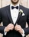 AWAYTR Men's Pre Tied Bow Ties for Wedding Party Fancy Plain Adjustable Bowties Necktie (Light Navy Blue)
