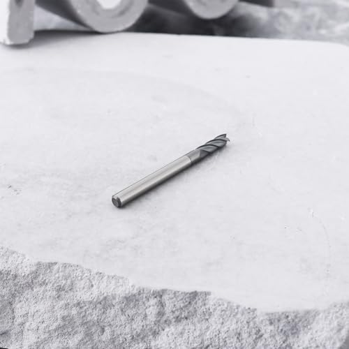 Image of 1pc 1 /8 Inch Carbide Square Nose End Mill Bit 4 Flute Micro Grain Carbide Mill Bits for Hardened Steel Alloy Steel Aluminum Copper 1 /8 x 3 /8 x 1 /8 x 1-1 /2 Inch