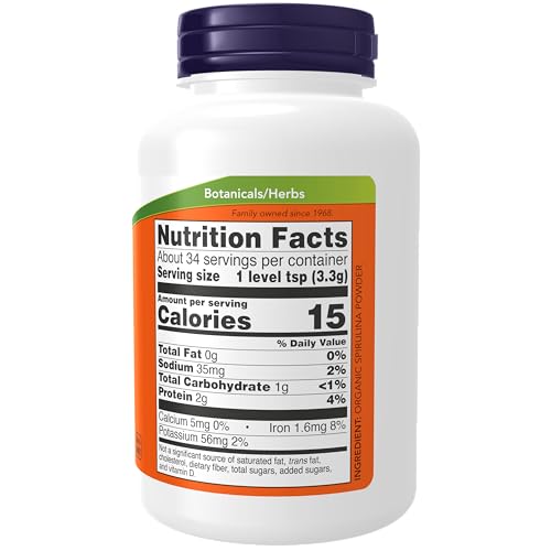 Now Foods 2690 Supplements, Certified Organic, Spirulina Powder thumb #1