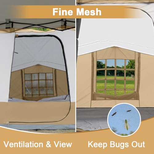 Image of KAMPKEEPER Side Tent,1 /2 Person Camping Tent for 10' x 10' Pop Up Canopy
