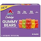 Atkins Endulge Gummy Bears, Low Sugar, Keto Candy, 6 Count