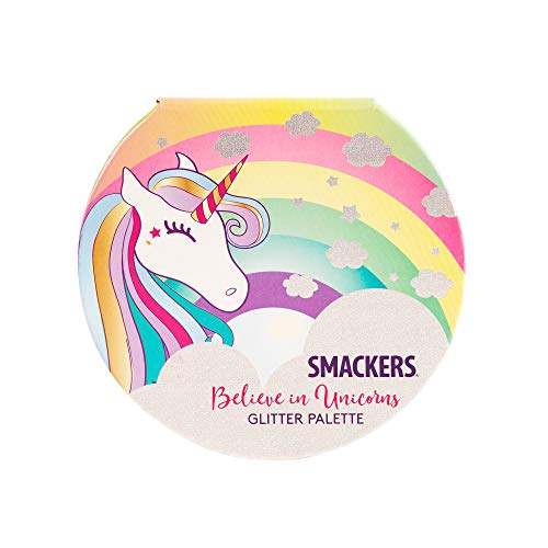 Lip Smacker Liquid Flavored Lip Gloss Friendship Pack |Tropical Punch, Watermelon, Cotton Candy & Sparkle & Shine Eyeshadow Makeup Palette, Unicorn Palette | Christmas Make Up Collection