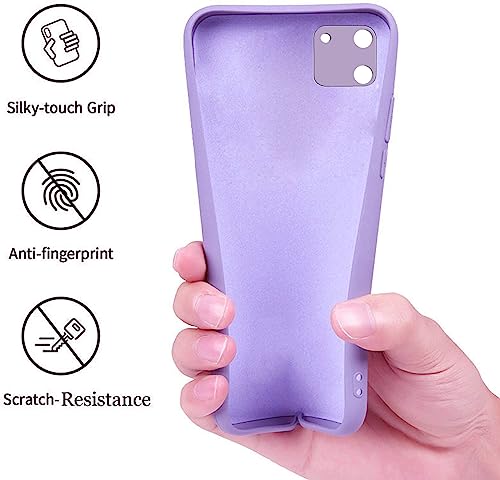 Image of A rtistque Liquid Silicone Back Cover Case for Realme C11 Shockproof TPU Soft Flexible with Camera Protection - Purple