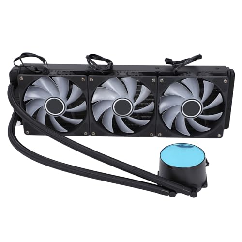 ZASCHMOY Enfriador de Ventilador de Radiador CPU de Alto Rendimiento con Control PWM y Luces RGB, Integrado de Refrigeración por Líquido de Computadora de 360 ​​mm para Aplicaciones LGA y