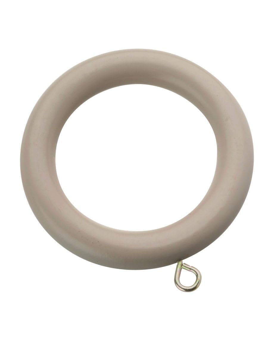 Abc Decor April Cloud Romantica Wooden Curtain Pole Rings, To Fit 28Mm Romantica Wood Pole, Pack Of 12,