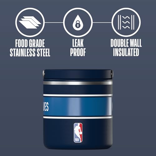 Image of Hydrapeak x NBA Officially Licensed Minnesota Timberwolves 14oz Mini Kids Water Bottle with Straw Lid and Handle Reusable Stainless Steel Double Wall Insulated Spill Proof Sports Gift for Boys Girls
