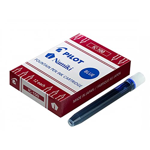 PILOT Namiki Ink Cartridges for Fountain Pen Capless Blue Pack of 12 Ink Cartridges