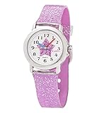 RELOJ ELEGANTE Y EDUCATIVO PARA NIÑAS: Diseñado para niñas que están aprendiendo a leer la hora y que quieren estar a la moda. Los bonitos diseños, los colores vibrantes y el brillo de la purpurina los hacen súper atractivos. ¡A su hija le encantará su fabuloso reloj!