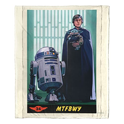 Northwest Star Wars - The Mandalorian Silk Touch Throw Blanket, 50" x 60", Luke and The Child