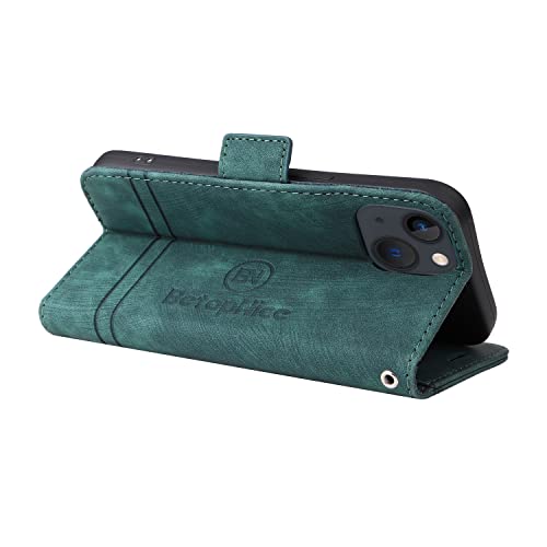 Celular Capa para iPhone 14 Case Carteira Corda Anti-perda 5 Slots de Cartão Fecho Magnético Função