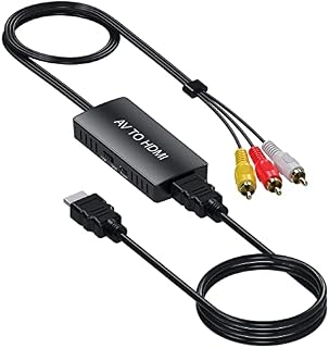 RCA to HDMI Converter, DIGITNOW! AV to HDMI Converter, AV Composite CVBS Video Audio Converter, Support 720P/1080P with USB Charge Cable for PS2, PS3, Nintendo, STB, VHS, VCR, Blue-Ray DVD Players