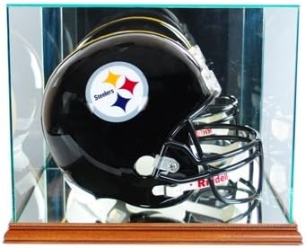 Perfect Cases FBHR-W Rectangle Football Helmet Display Case, Walnut