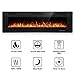 Antarctic Star 50 Inch Electric Fireplace in-Wall Recessed and Wall Mounted, Fireplace Heater and Linear Fireplace with Multicolor Flame, Timer, 750/1500W Control by Touch Panel & Remote