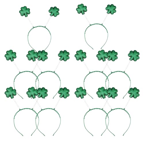 Serre-têtes irlandais Saint-Patrick trèfle vert lot de 10 accessoires déguisement festival