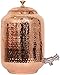 Indian Handmade Hand Hammered Pure Copper Water Dispenser Pot 4 Liter Ayurveda Healing Water Storage Tank Copper Bottle Mug Pitcher With 2 Hammered Glasses