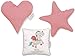 pirulos 79113219 – Coussin formes Motif licorne, 132 19, blanc et fraise