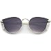zeroUV - Metal Frame Arrow Temples Cateye Sunglasses For Women With Colored Mirrored Flat Lens 58mm (Gold/Lavender Mi)