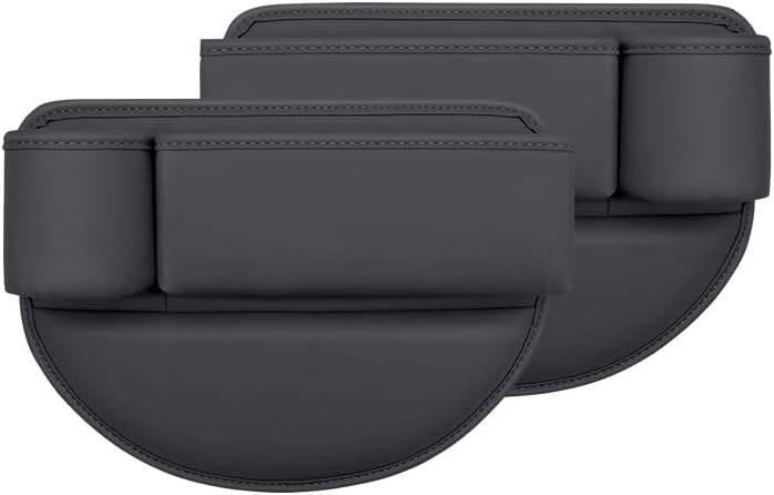 Car Seat Gap Filler Organizer for Subaru Impreza Sedan/Impreza WRX STI Sedan GK GP/GJ GE/GH/GR/GV GD/GG GC Sedan 1993-2023, with Cup Holder Adjustable Car Seat Storage Box Leather Material