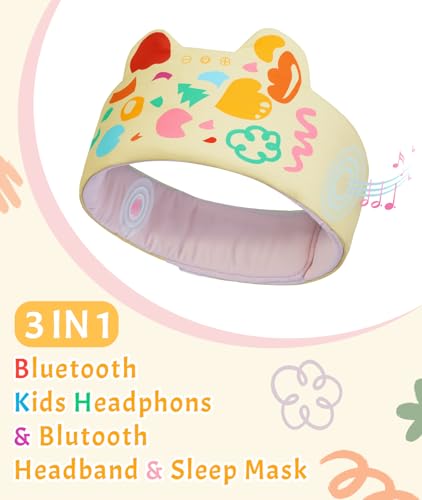 Image of LC-dolida Sleep Mask with Headphones Bluetooth 5.4, Wireless Music Eye Mask for Sleeping Headphones with Soft Bamboo Cotton Cooling Breathable,Ultra-Thin Stereo Speaker for Side Sleepers - Crimson