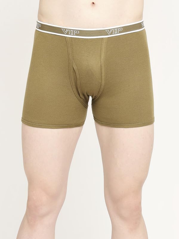 Image of VIP Advanta 100% Ribbed Cotton Fabric Trunk Combo Set for Mens with Covered Elastic Waistband