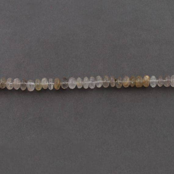 Citrine faceted roundelles 8mm-9mm fil de perles de 8 pouces SB4533