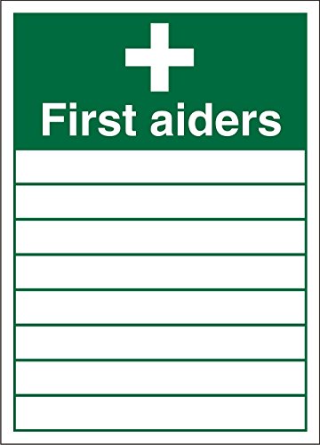 Seco First Aiders (List of Names) Sign, 255mm x 355mm - 1mm Semi Rigid Plastic