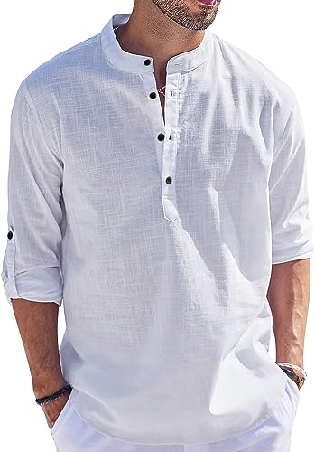 Image of Men's Regular Fit Cotton Blend Casual Kurta