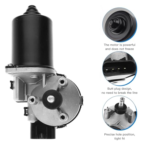 Image of Front Windshield Wiper Motor Compatible with Ram 1500 2500 3500 4500 5500 2011-2017 | Ram 1500 2009-2010 Replace 4-Pin Wiper Motor 68050422AA, 68050422AC