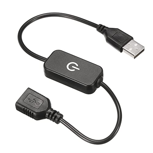 sourcing map LED Tactile En Ligne Gradateur 5V 3A USB Cordon Tactile Commutateur Contrôleur pour Simple Couleur Émetteur Diode Bande luminaire, Noir