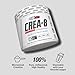 EHP Labs CREA-8 Micronized Creatine Monohydrate Powder - Unflavored Creatine Powder for Muscle Growth, Increased Strength, Enhanced Energy Output and Improved Performance - 100 Servings (500g)