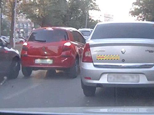 Zento Deals "Caution Student Driver And Screaming Parent Car Magnet Funny New Driver Flexible Magnet 12" X 3" (1 Pack) #TOP5