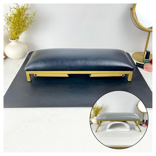 ネイルアームレスト マットセット付き プロフェッショナル折りたたみ式 PUレザー ネイルハンドレスト アクリルネイル用 クッション ハンドホルダー 高さ調節可能 ハンドレスト 枕 マニキュアサロン用 (ホワイト)