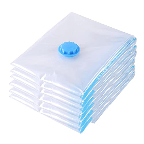 KingMSPG Lot de 4/6/10 sacs de rangement sous vide, économie d'espace, réutilisables, pour manteaux, vêtements, couettes, couvertures, rideaux (4,40 x 60 cm) Cover