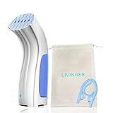 LIVINGER Portable Travel Garment Handheld Fabric Steamer Fast Heat-up Powerful Clothes Steamer for Home and Travel 20s Fast Heat, 360 Anti-Drip, Fabric Iron Comes with Foldable Hanger and Travel Bag