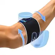 Tennis Elbow Brace with 2 Pressure Gel Pad for Men Women, Lightweight Tennis Elbow Strap with Adjustable and Custom Fit Design for Tendonitis and Tennis & Golfers Elbow, Support for Sports(L)