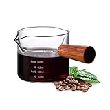 3 oz Espresso Measuring Cup Shot Glasses Measuring Triple Pitcher Double Spouts Glass Creamer...
