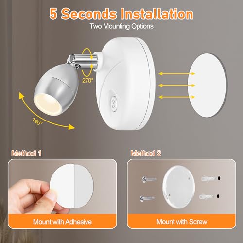Image of 4 Pack Wireless Spot Lights Indoor, Battery Operated Uplighting, Mini Spotlight with Remote 3CCT Tree Lights Indoor, Accent Wall Lights for Display Plant Picture Dartboard