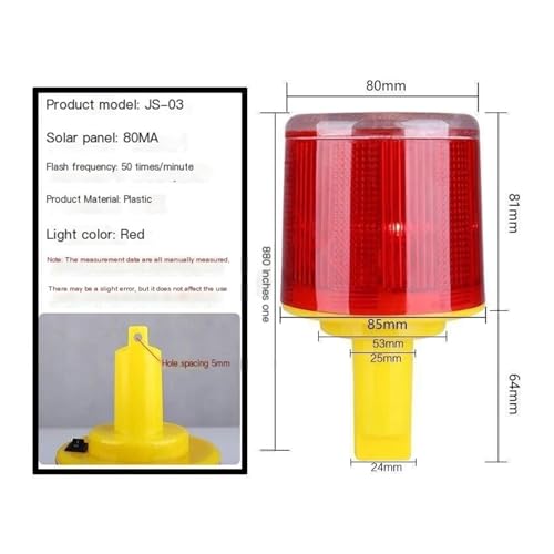 Luz estroboscópica solar nocturna JS-03 y baliza LED de advertencia vial 2
