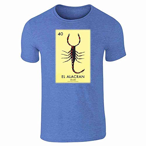 Loteria El Alacran Scorpion Ca Graphic Tee T-Shirt For Men SSTee | Blue 2XL