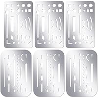 Bewudy 6 plantillas de acero inoxidable para pirograbado,