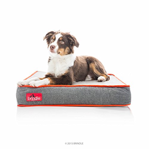 Brindle Waterproof Designer Memory Foam Pet Bed-Removable Machine Washable Cover-4 Inch Orthopedic Pet Bed-Joint Relief #TOP3